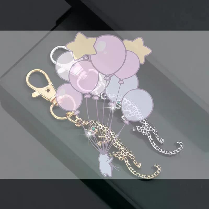 Porte-clés pendentif panthère Animal pour femmes, sac à main, breloques de voiture pour hommes, ornements, bijoux à la mode, cadeaux