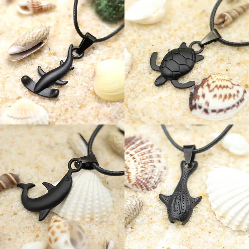 Collier élégant en forme de baleine de requin Manta pour hommes, 24 pouces, accessoires de cou de surf de plage, Long pendentif