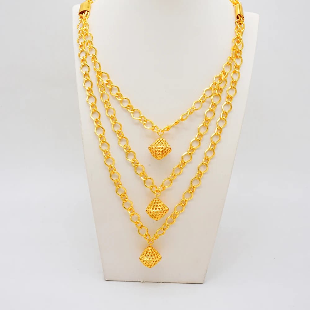 Ensemble de bijoux de luxe couleur or pour femmes, pendentif, boucles d'oreilles, bijoux Sexy, colliers, boucles d'oreilles, cadeaux de mariage, dubaï