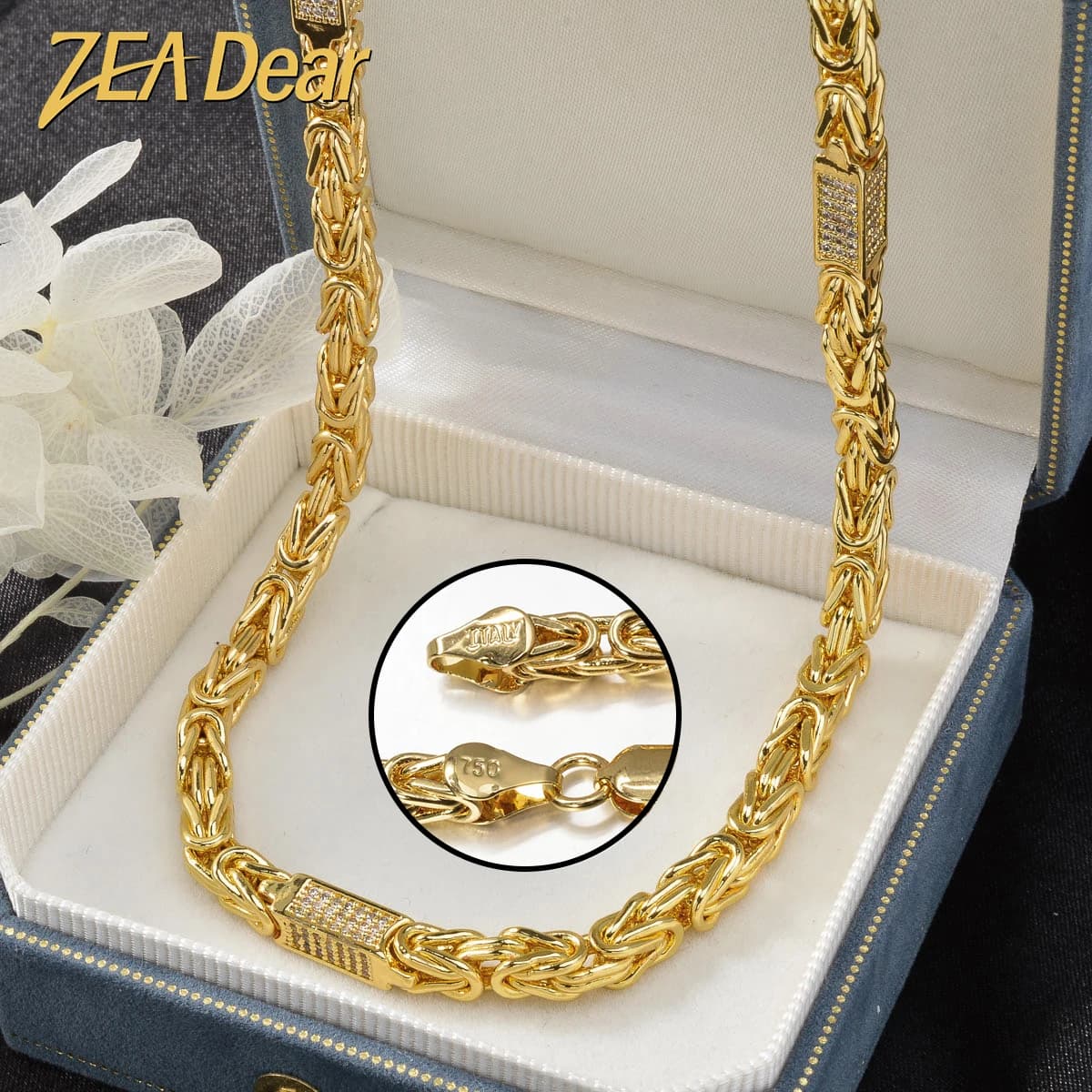 Chaîne serpent 24 pouces/28 pouces, collier plaqué or 18 carats, accessoires de mariage de mariée africaine, tendance, cadeau d'anniversaire à la mode pour femme