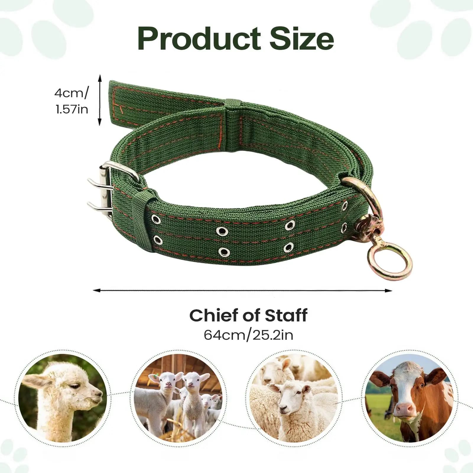 Colliers pour chèvres, chevaux et moutons – Sangle de traction résistante à l'abrasion pour petits animaux de ferme, veaux et vaches, pour l'alimentation