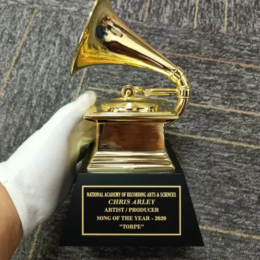 Trophées Grammy avec gravure