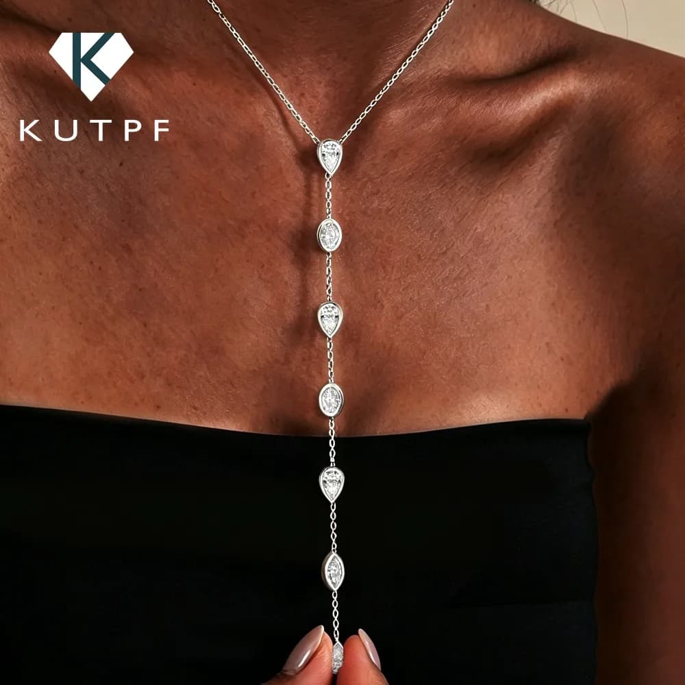 Collier Lariat Multi-Formes en Moissanite pour Femme