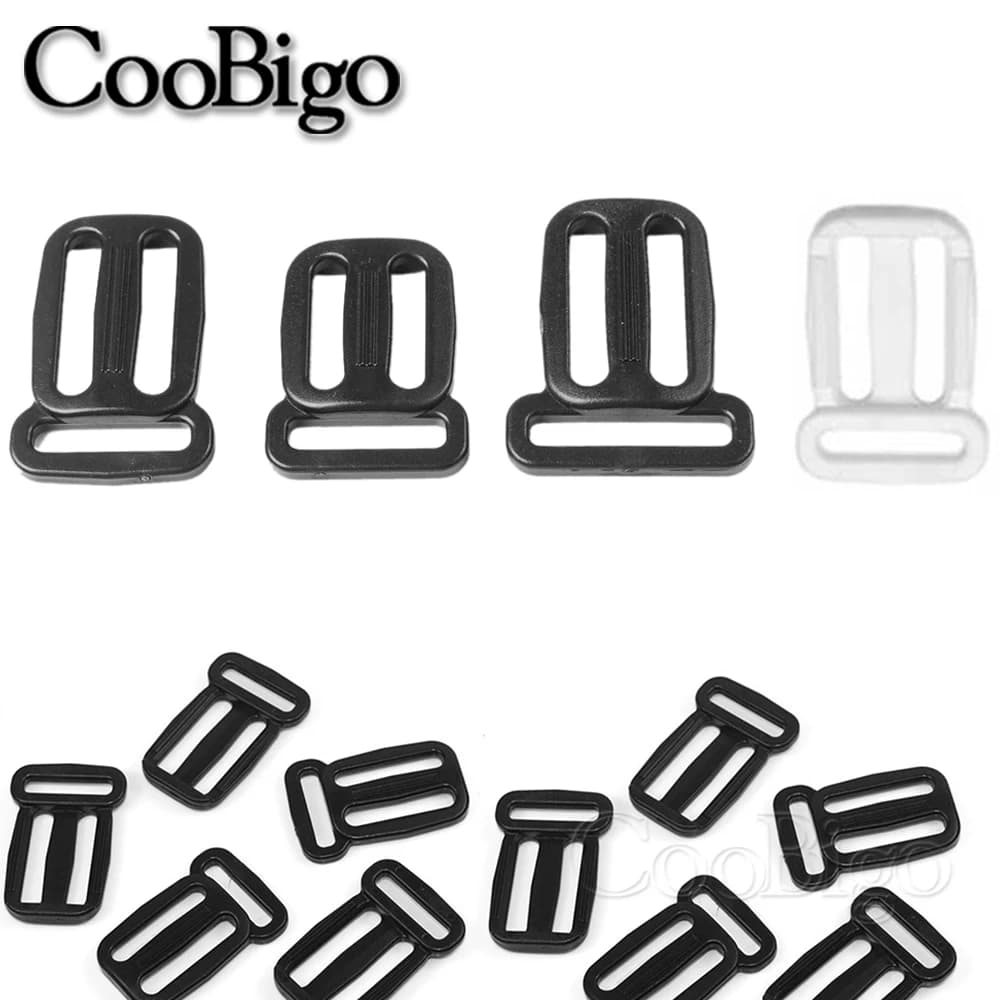 10 pièces curseur en plastique boucles Tri-Glide réglable collier de chien harnais sac à dos extérieur sangles sac ceinture bricolage accessoires