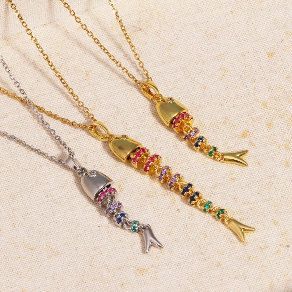Collier poisson au Lithium pour femmes