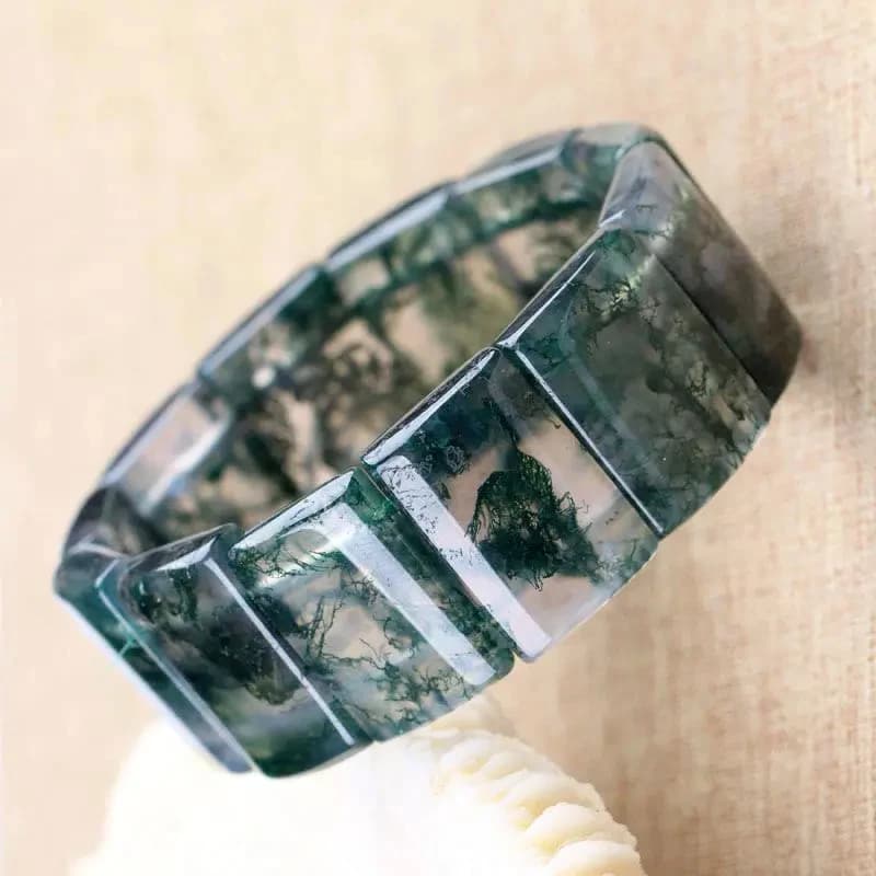 Bracelet en agate aquatique naturelle, bijoux à la mode et polyvalents pour hommes et femmes
