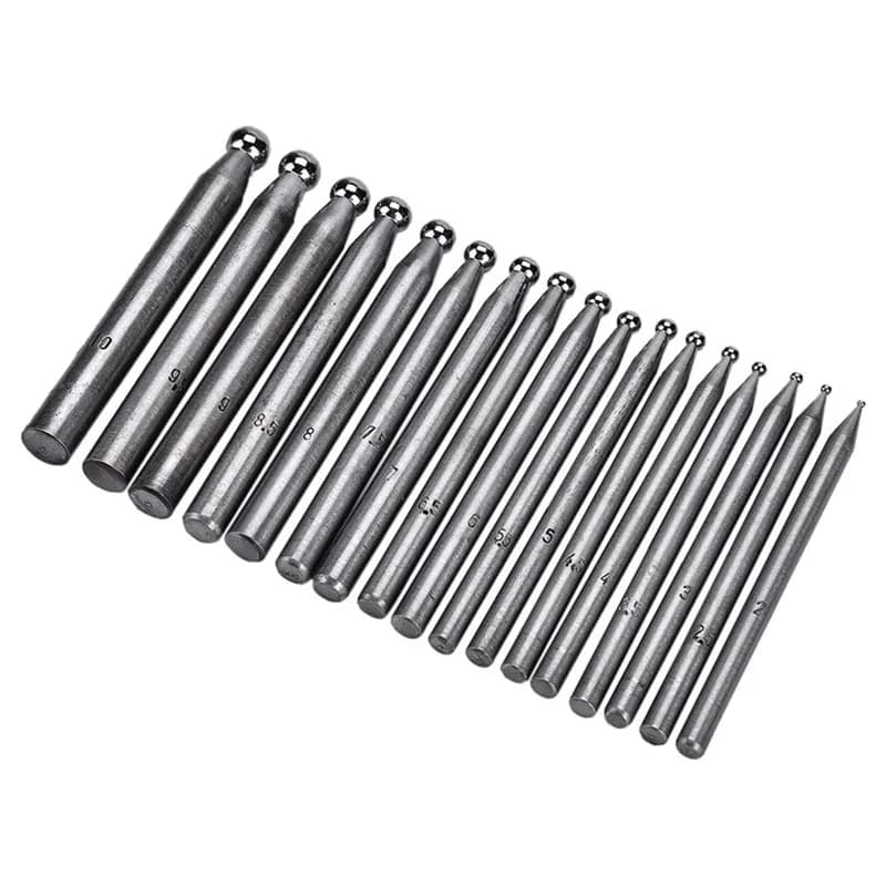 VELIF-17PCS poinçons de Dapping fabrication d'orfèvrerie de bijoux outil de domage poinçon de bloc de Dapping pour artisans et artistes