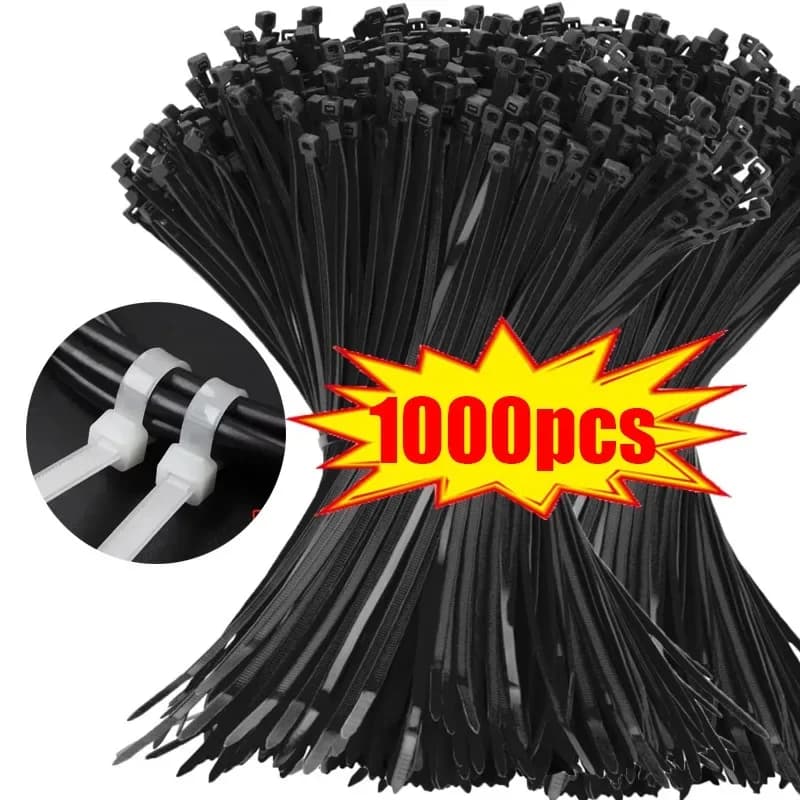 10-1000 pièces collier de serrage en plastique rilsan attaches de câble pince serre pinces en plastique auto-serrantes ceintures de collier en plastique