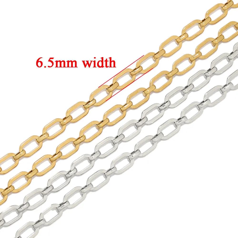 Bijoux en forme de O plat en acier inoxydable
