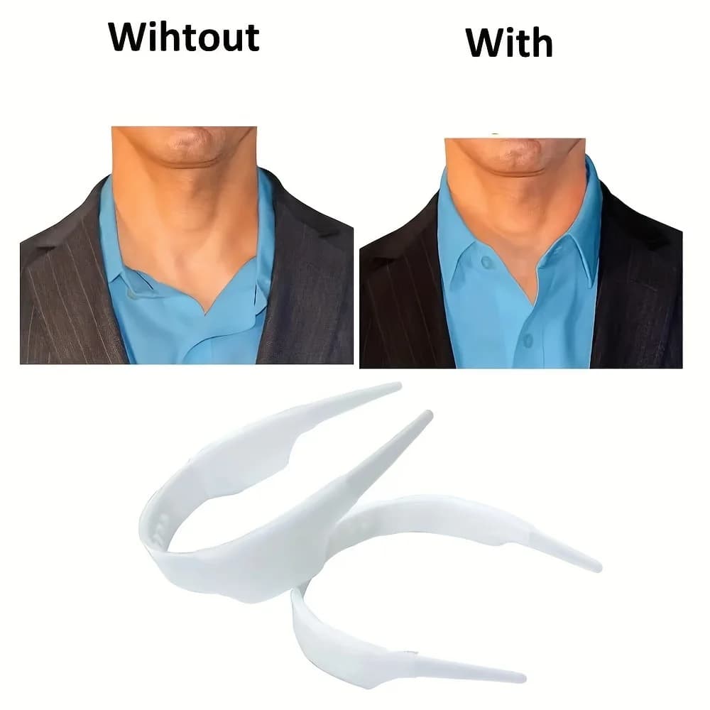 Sangle de soutien de col réglable pour hommes, rehausseur de col invisible pour chemises et costumes, plastique durable, adapté aux costumes, les lieux de travail
