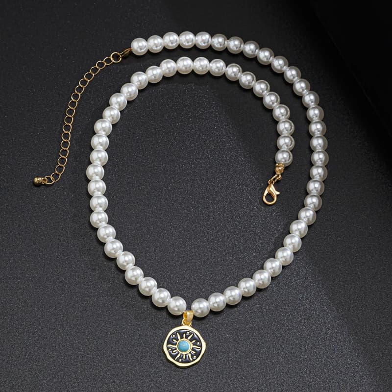 Pendentifs soleil Hip-hop pour hommes, polyvalent, Simple, haut de gamme, collier de perles, bijoux à la mode, DIY