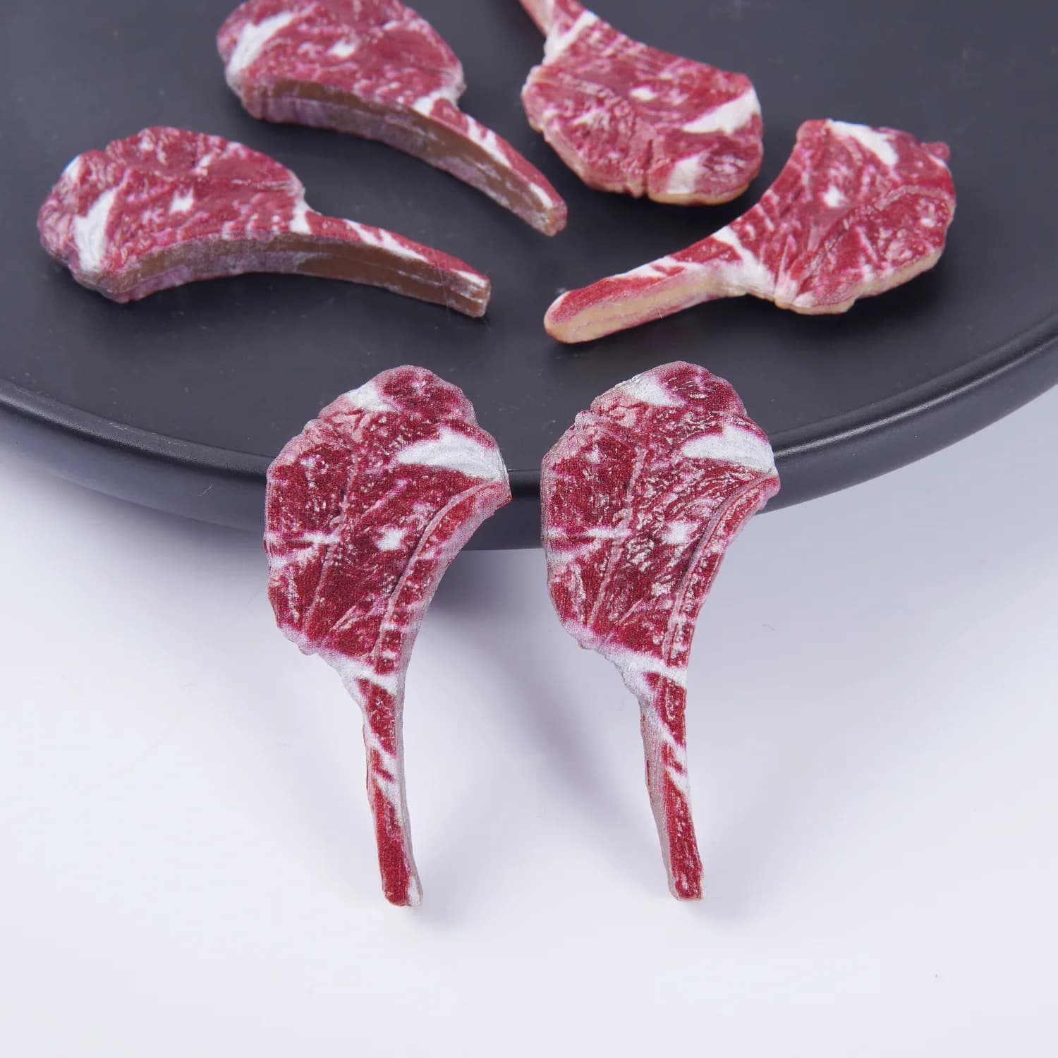 Mini Steak Tomahawk, 10 pièces, faux aliments, Simulation de nourriture, accessoires de Steak, maison de jeu, jouets pour enfants, accessoires de cuisine