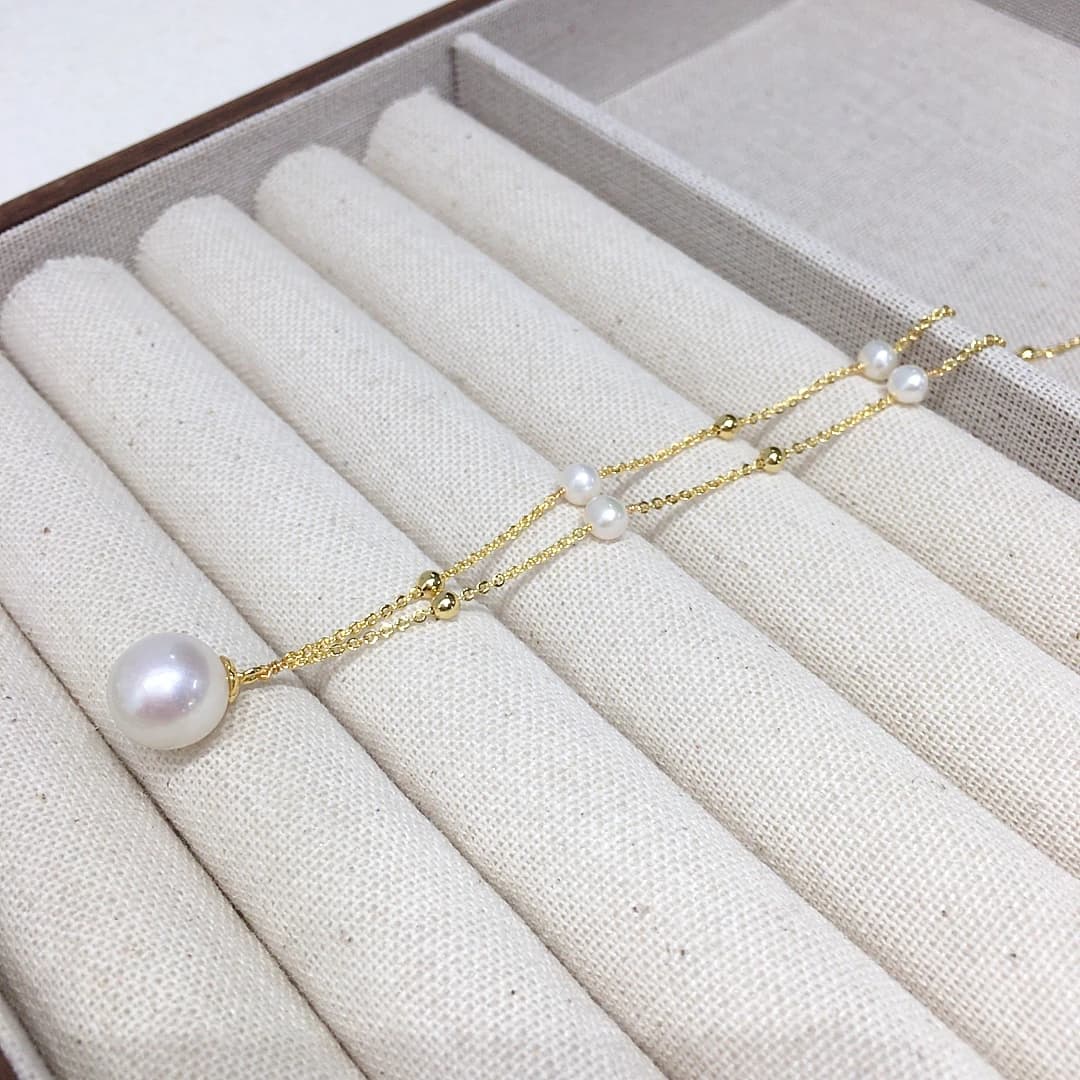 ZHBORUIN 2024 nouveau Babysbreath grand pendentif de perle ronde 100% véritable collier de perles d'eau douce naturelles 14K plaqué or bijoux femme