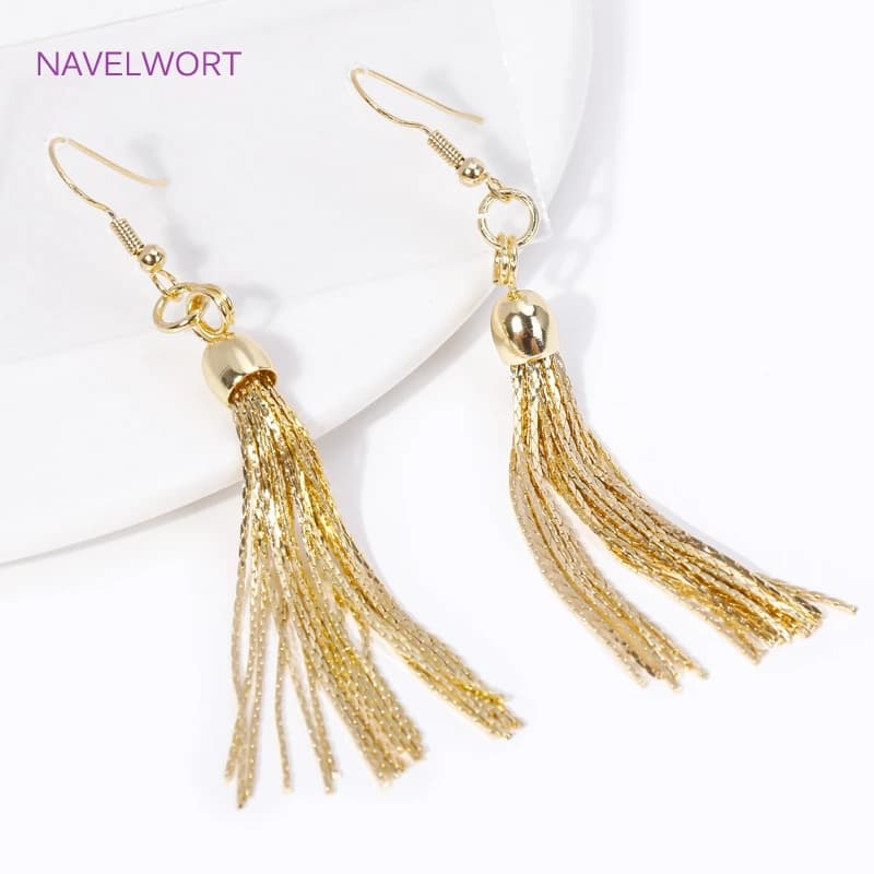 Charms pompon en laiton plaqué or 18 carats pour boucles d'oreilles, pendentif pompon bricolage, bijoux exécutifs, accessoires de bijoux, vente en gros