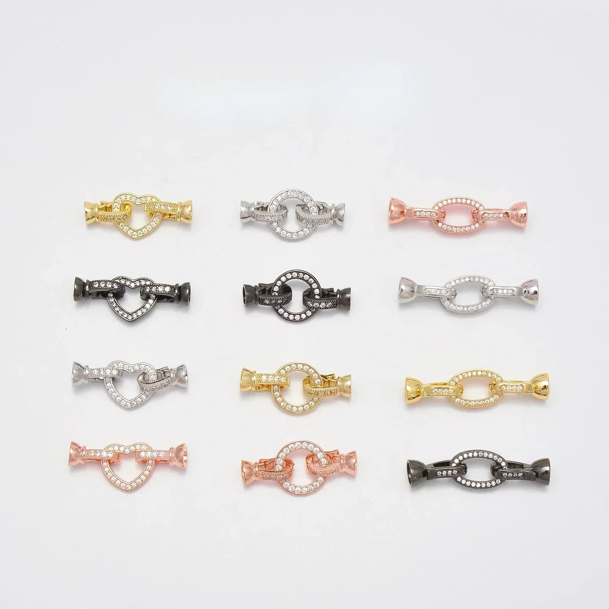 Zfolds-Connecteur pavé en forme de coeur pour bijoux