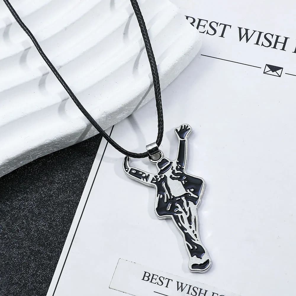 Collier pendentif émaillé classique Michael Jackson, star pop, pour les fans, accessoire de mode, cadeau