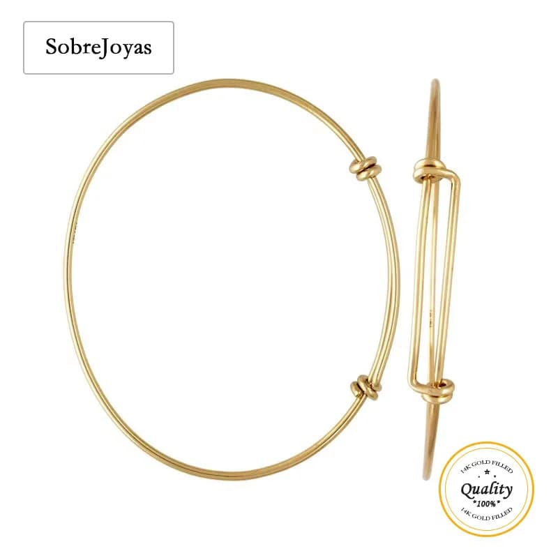 Bracelet réglable rempli d'or 14K
