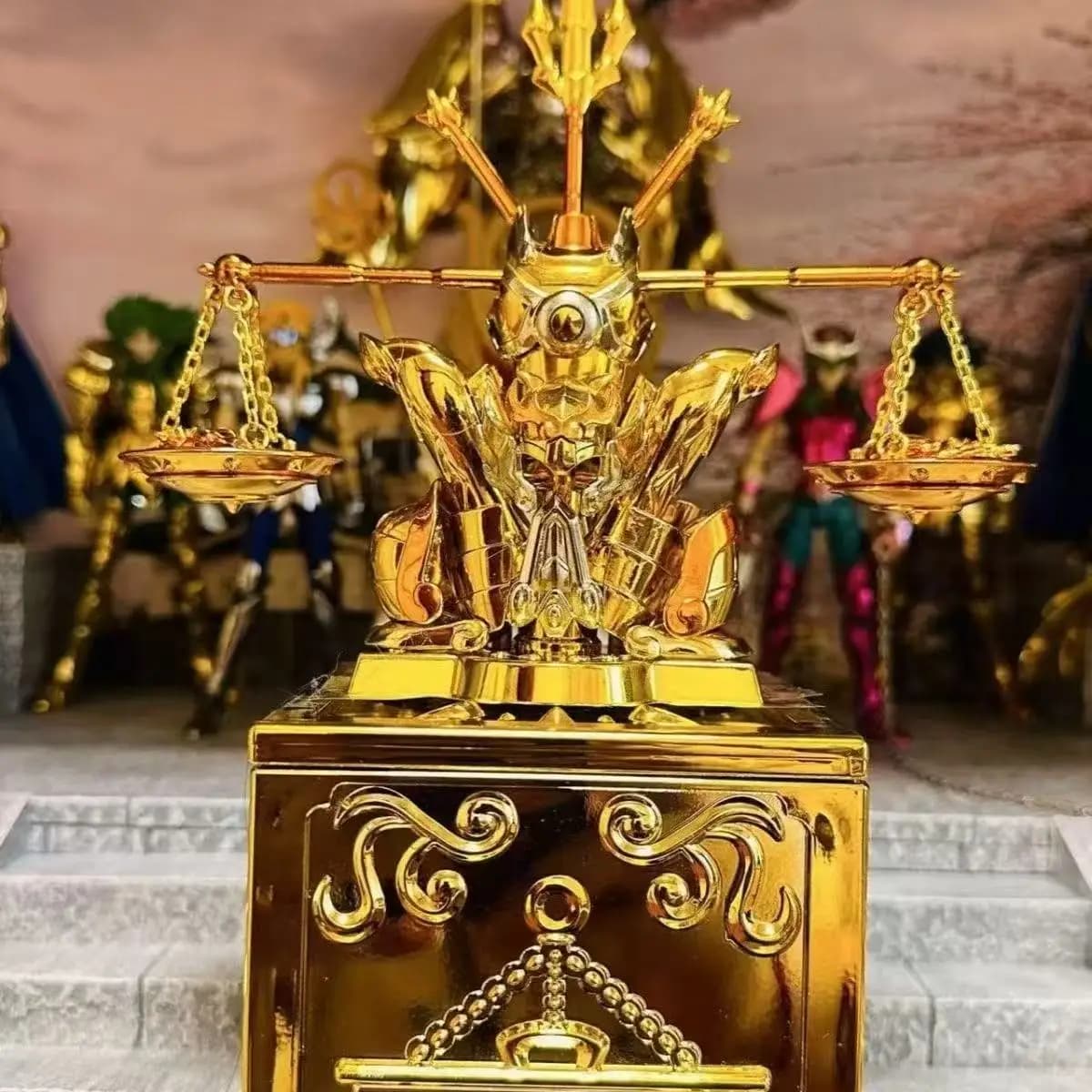 Modèle CS Saint Seiya Myth Cloth EX Gemini Libra Virgo Taurus Leo Sagittarius Totem/Objet Armure Métallique Chevaliers du Zodiaque Jouets