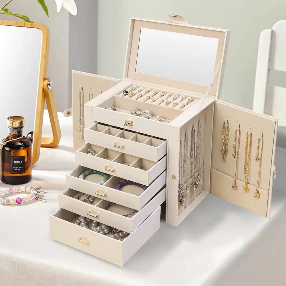 Grande boîte à bijoux pour femmes