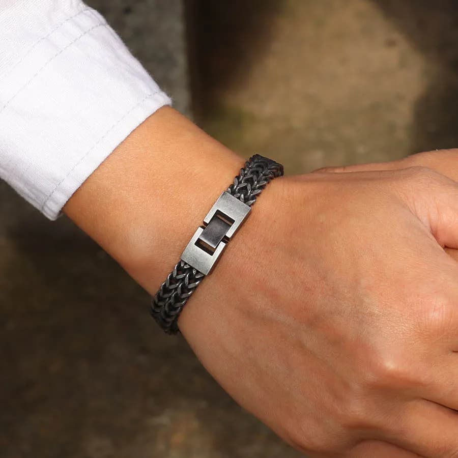 Hurbike-Bracelet à maillons cubains pour hommes, bijoux vintage en acier inoxydable, accessoires de motard cool, sports de plein air, cyclisme