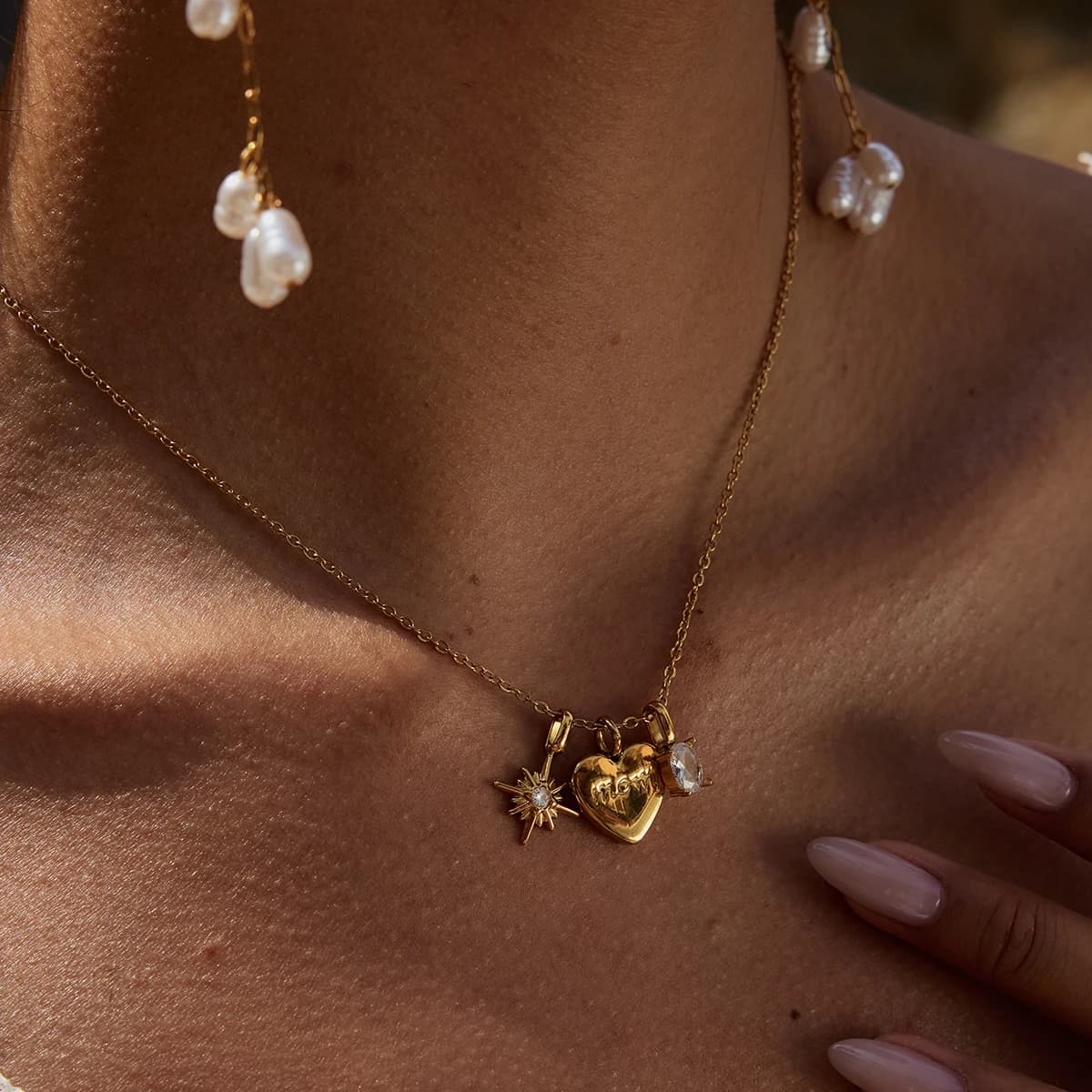 Yori – collier avec pendentif en forme de cœur pour maman