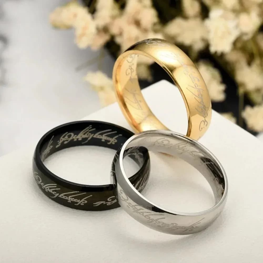 Bagues de mariage en acier inoxydable pour Couples, gravure Laser exquise, bijoux de film à la mode pour hommes et femmes, cadeaux, vente en gros