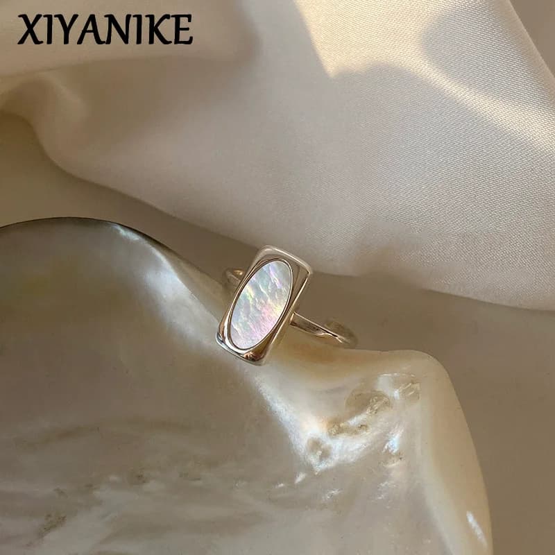 XIYANIKE tempérament délicat coquille manchette bagues pour les femmes mode nouveaux bijoux cadeau fête plage vacances anillos mujer