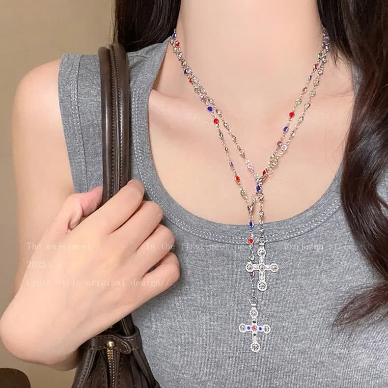 Collier bohème en forme de Y