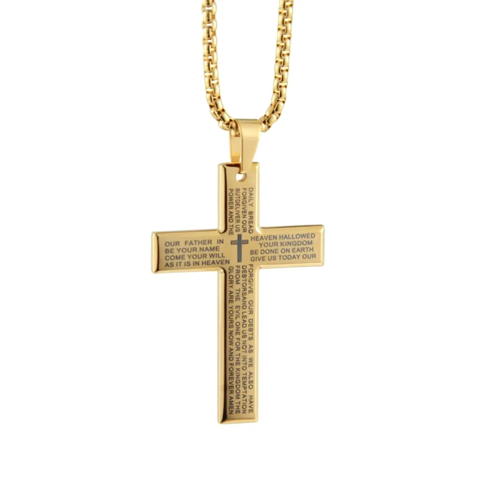Collier pendentif croix de la Bible chrétienne pour femmes et hommes