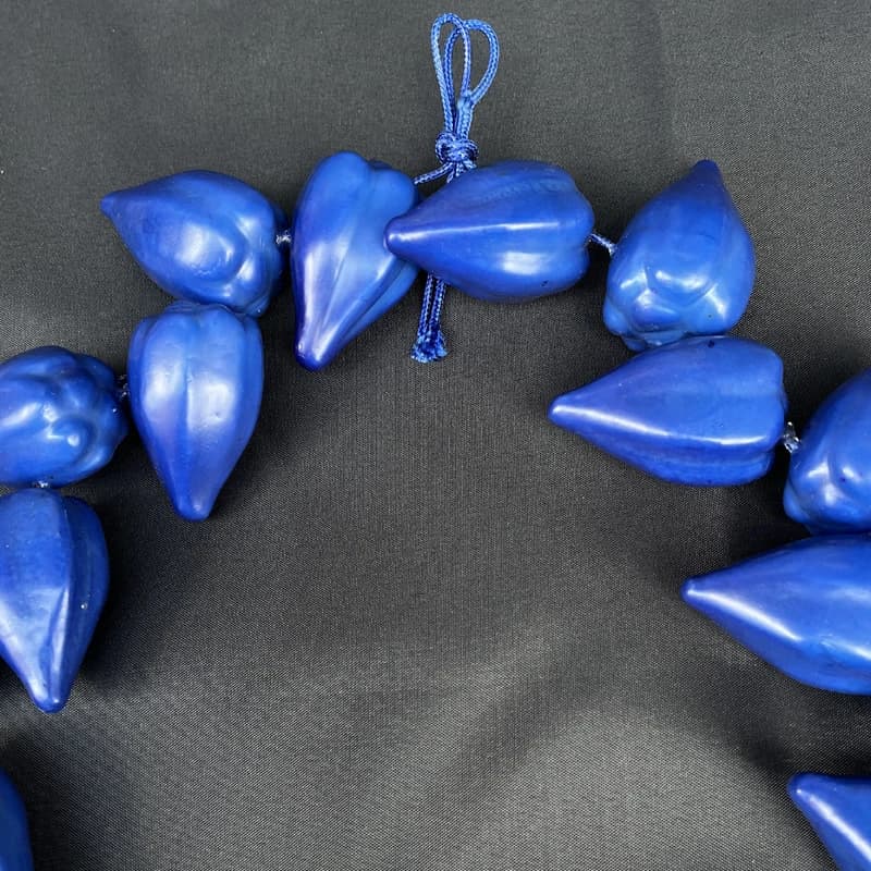 Collier rouge Ula Fala Lei Jey Uso de Roman Reigns, collier bleu fait main, cadeau culturel polynésien, accessoires tribaux de chef tribal samoan