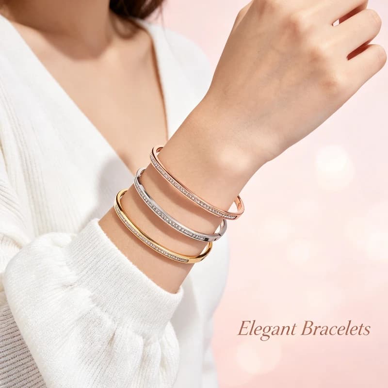 Bijoux minimalistes plaqués or 18 carats/or rose/argent pour un usage quotidien