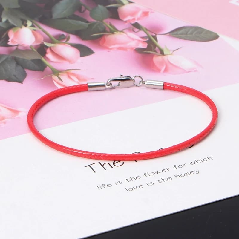 Bracelet à cordes tressées avec fermoir mousqueton