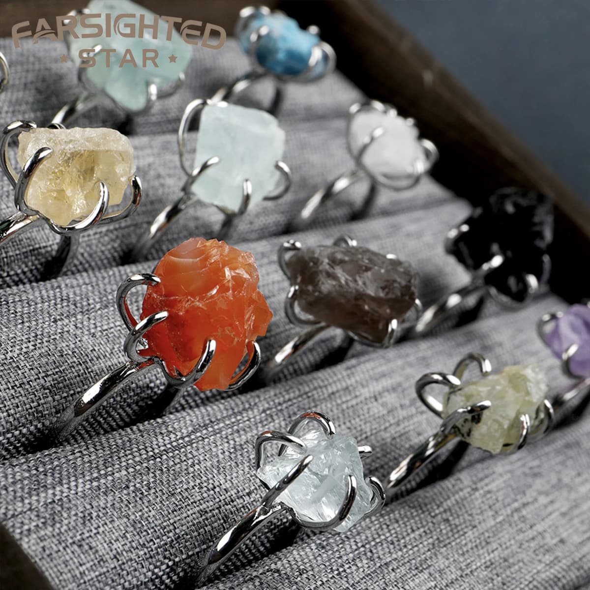 Bague en cristal de taille réglable pour femme, bague en pierre naturelle, bijoux de fête en argent et opale