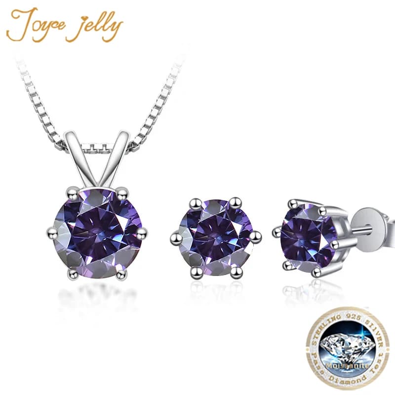 3CT Moissanite ensemble de bijoux avec GRA en argent Sterling 925 collier boucles d'oreilles mariage Fine Jewerly passe