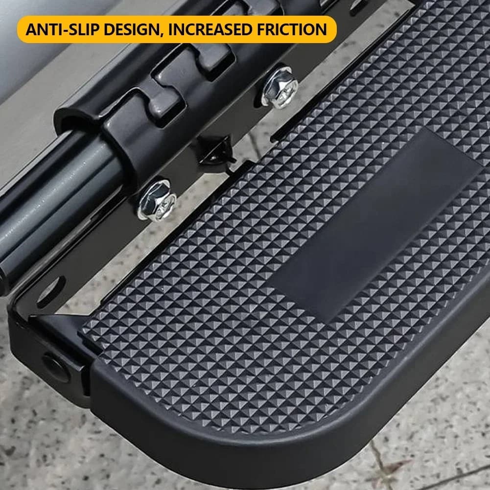 1 paire de repose-pieds pliables élargis et robustes pour trottinette électrique, pédales de barre anti-chute avec pince de 20-25 mm, bande de roulement en caoutchouc antidérapante