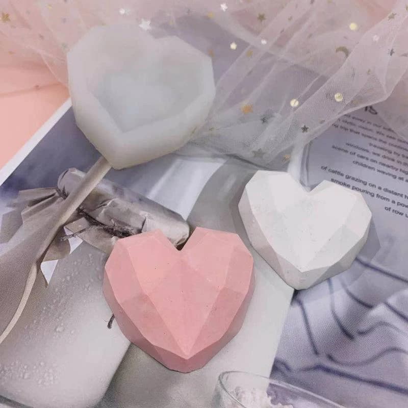 Moule en silicone en forme de cœur 3D, résine UV, résine xy, bijoux de bricolage, artisanat en cristal de pierres précieuses, outil exécutif