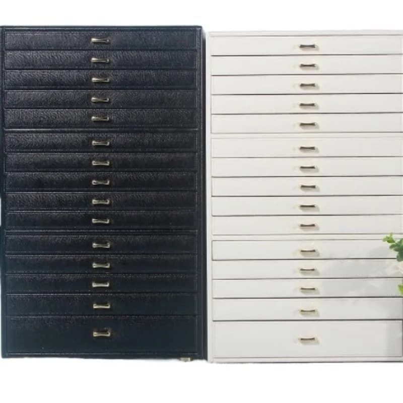 Armoire à bijoux de grande capacité, boîte multicouche, type tiroir, stockage de bijoux ménagers, boîte à bijoux d'assurance