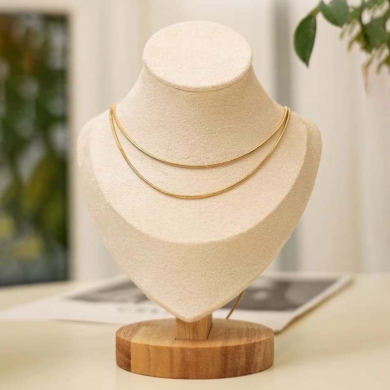 Présentoir de bijoux modèle Portrait, présentoir de comptoir de colliers, vitrine de rangement de colliers, accessoires de tir de bijoutier