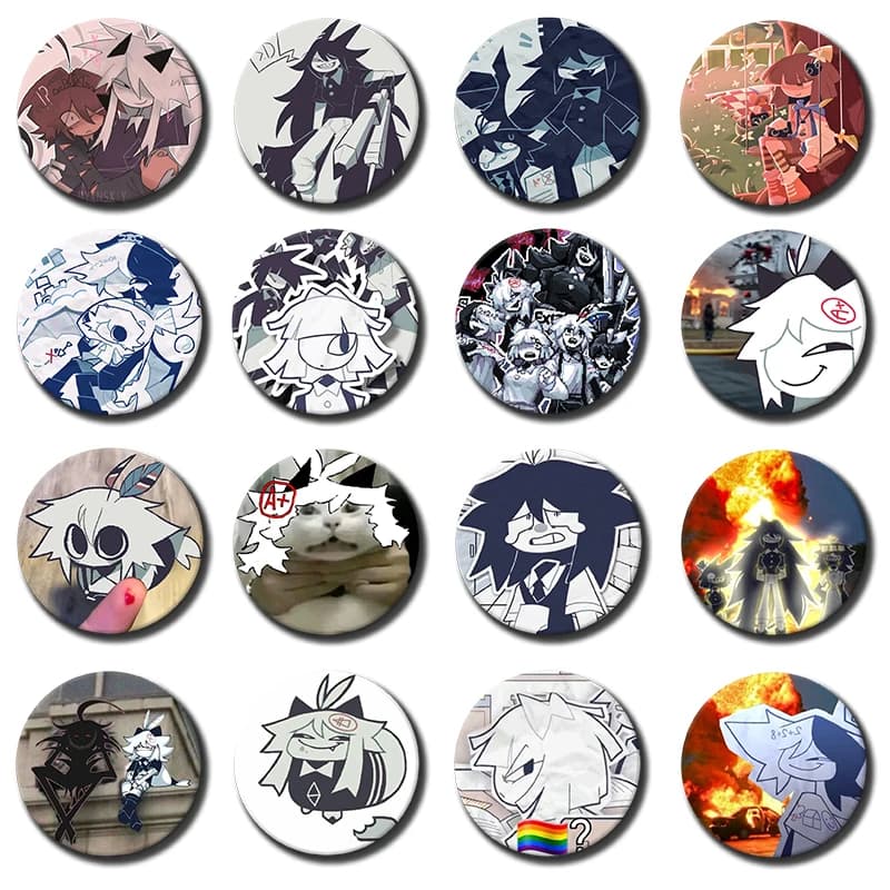Mignonne Broche Ronde en Émail FPE Claire Engel, Motif Dessin Animé, pour Manteau et Chaussures, Badges de Revers Kawaii Tendance, Bijoux Cadeaux pour Amis