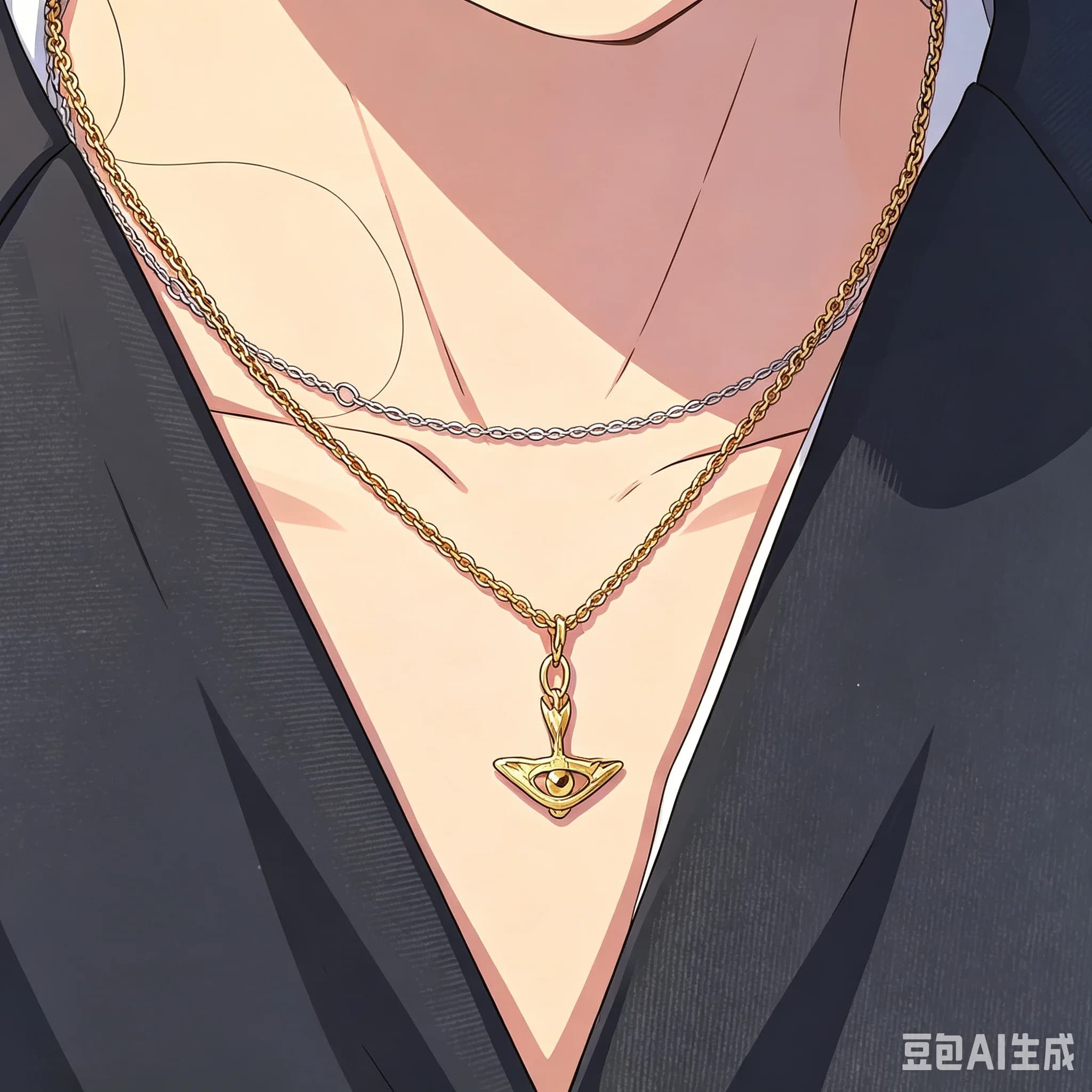 Collier Saturne Haut de Gamme NANA VIVI Incrusté de Diamants, Design Classique Luxe Léger, Mode Punk, Bijou Unisexe