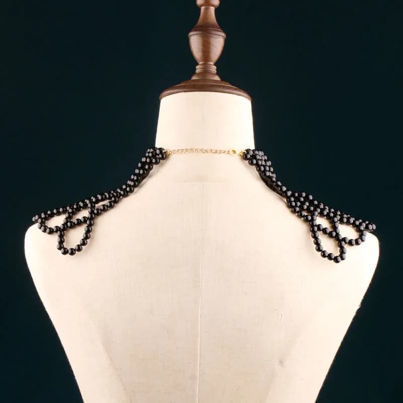 Collier polyvalent de perles d'imitation de Style européen et américain, accessoire de chaîne de collier d'écharpe de châle décoratif