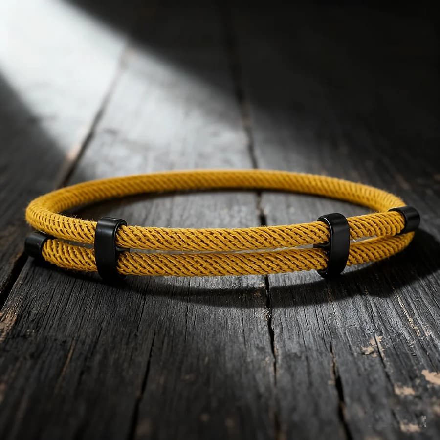 Bracelet à cordes pour hommes modernes, réglable, ne se décolore pas, ne déforme pas, 6 couleurs disponibles, chaîne de cordon de 4mm de qualité A, Bracelet décontracté Pulseria