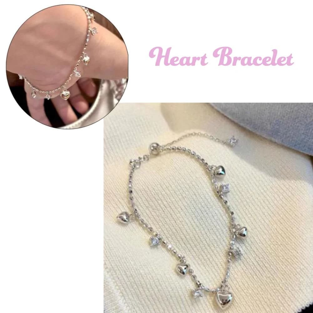 Glod – Bracelet pendentif cœur en argent