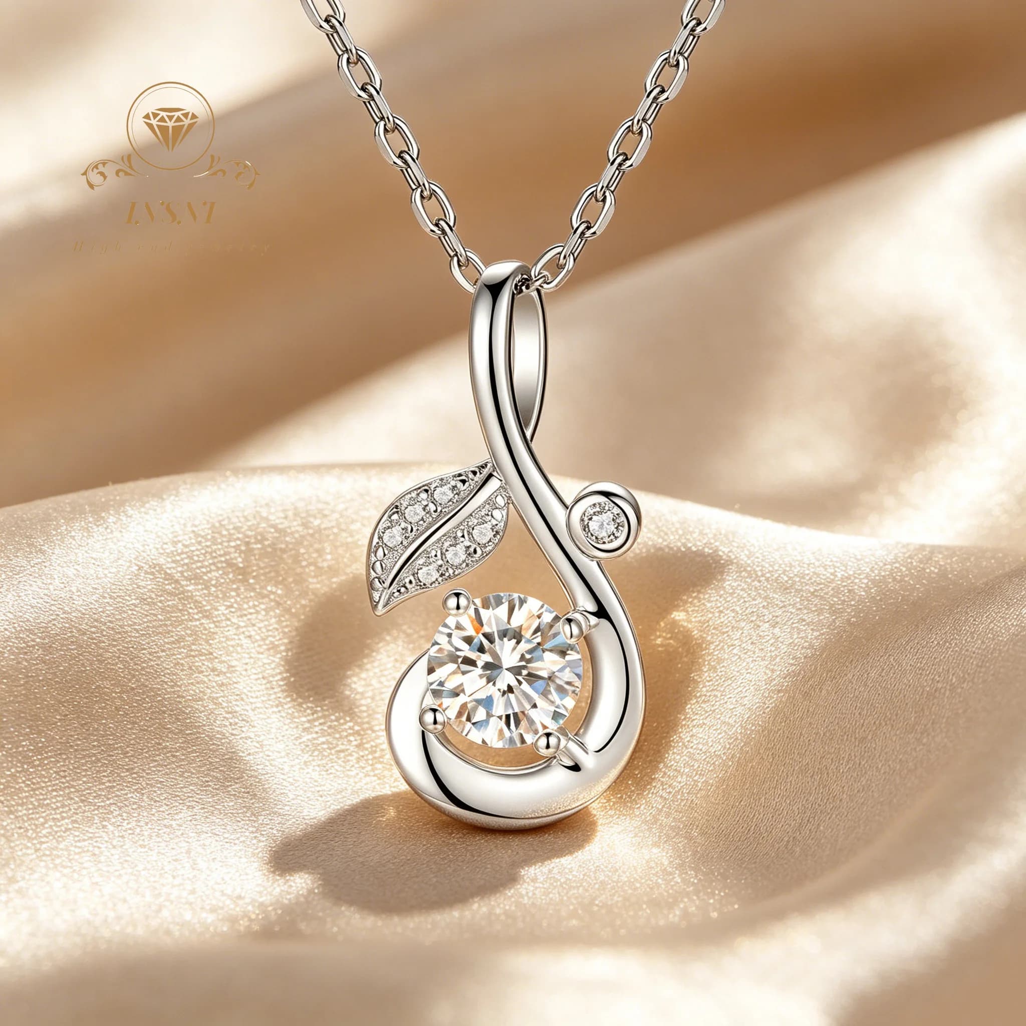 Collier Note de Musique, Bijou Abordable de Luxe Léger, Chaîne Simple Feuille pour Clavicule, Cadeau d'Anniversaire pour Petite Amie, Bijoux en Argent S925