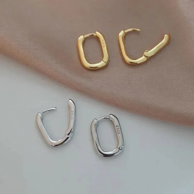 LATS mode France Style boucles d'oreilles couleur argent Vintage à la main en forme de U cercle tendance bijoux cadeaux accessoires en gros