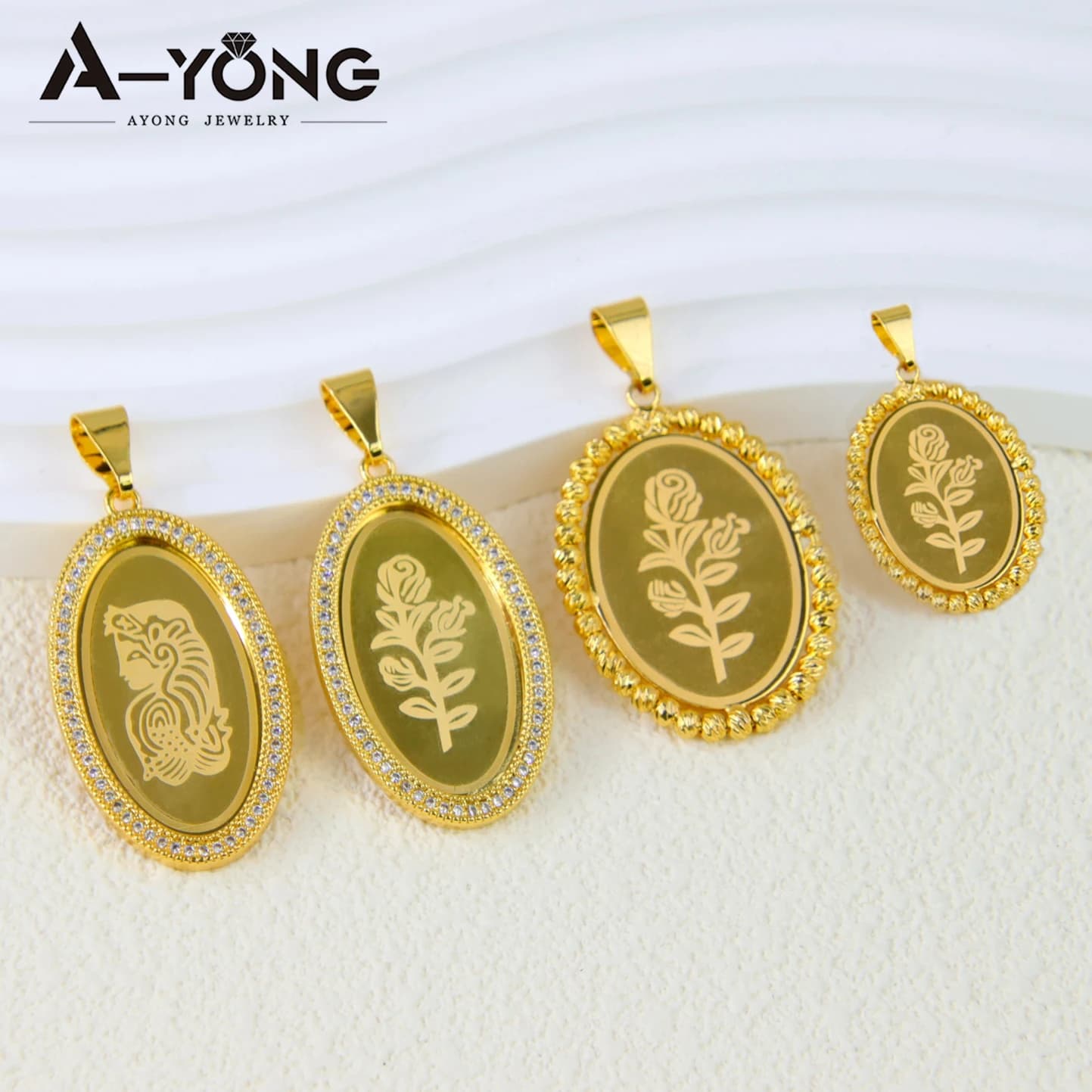 Pendentif Arabe Plaqué Or 18K
