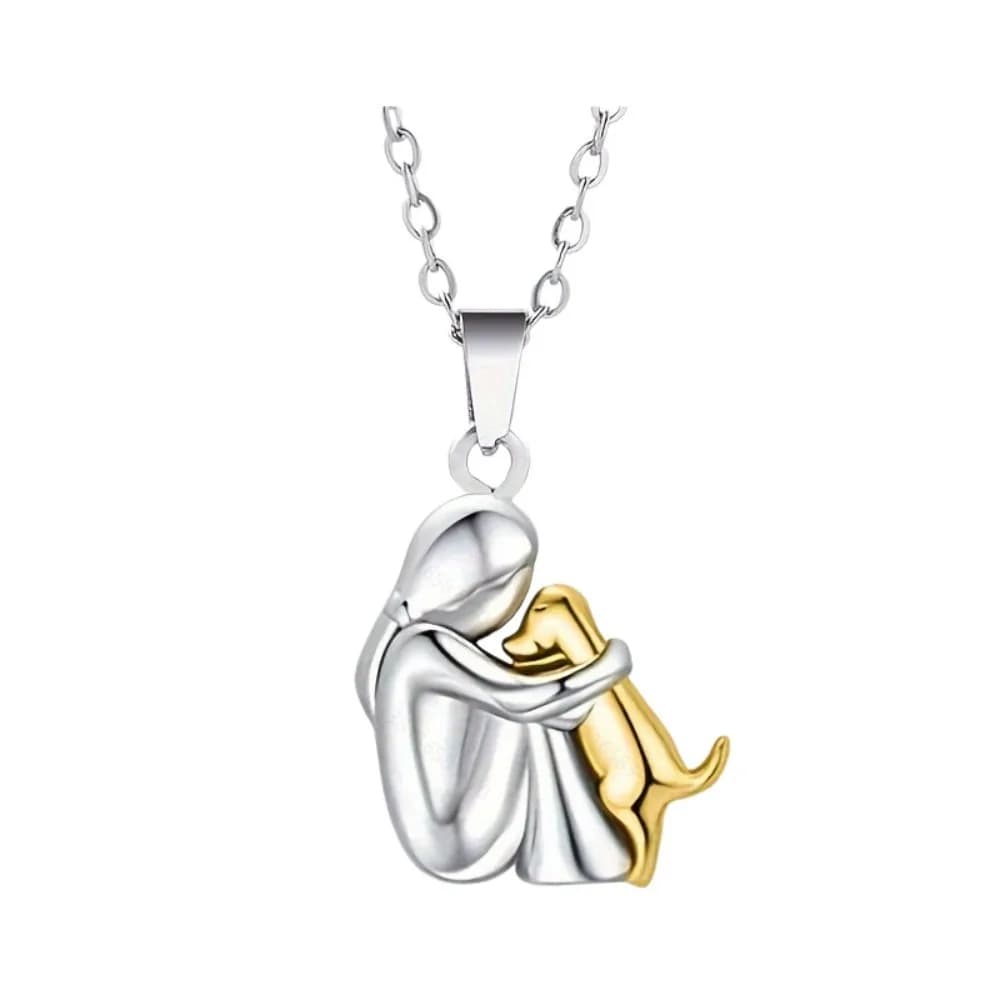 Collier avec pendentif en forme de chien Ang pour petite fille, nouveau Design Original, mignon, doux, dessin animé, bijoux d'amitié de noël, cadeau