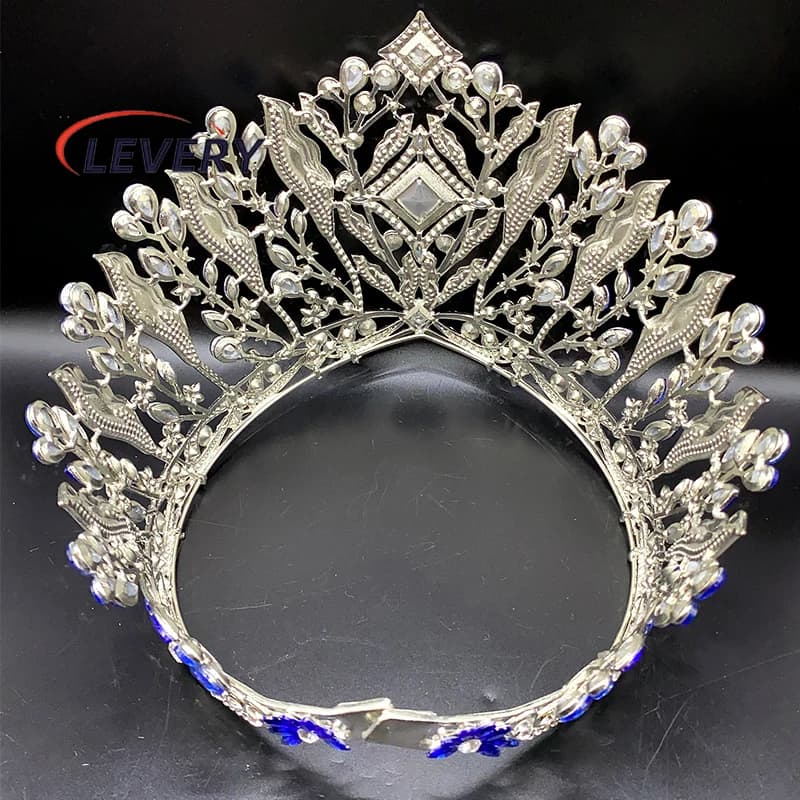Levery – couronne de mariage reine royale pour femmes, grand diadème de Banquet en cristal, Costume de fête, accessoires bijoux pour cheveux, nouvelle collection 2024