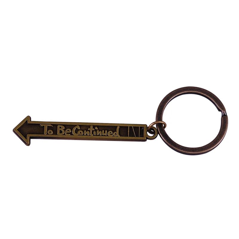 Porte-clés dessin animé Jojos Bizarre Adventure en forme de flèche pour être continué, en alliage, bijoux, cadeau mignon, accessoire de clé de voiture