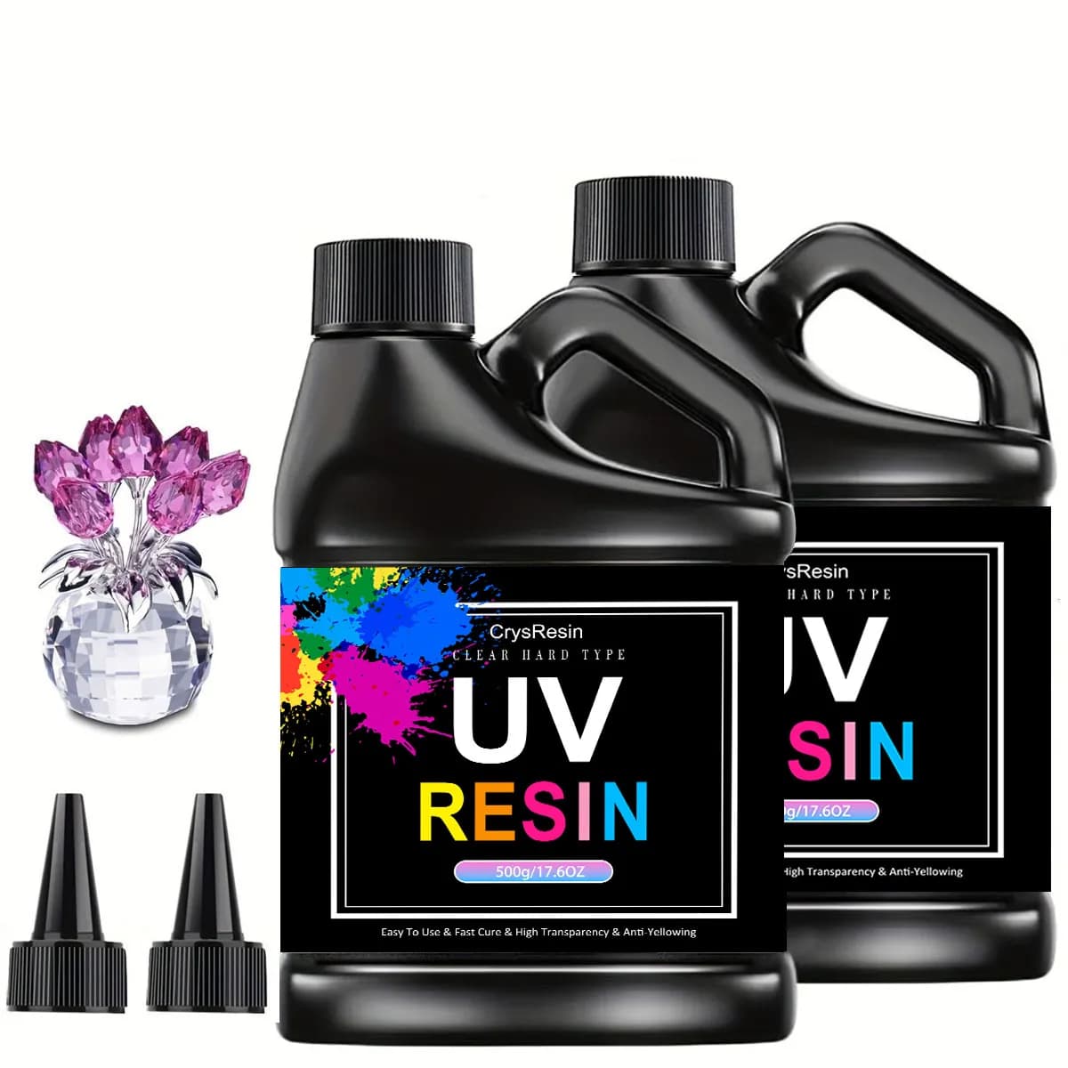 Colle en résine époxy UV 250g/500g, pour la fabrication de bijoux, haute transparence, séchage rapide, haute dureté, lampe UV, décor artisanal pour bricolage